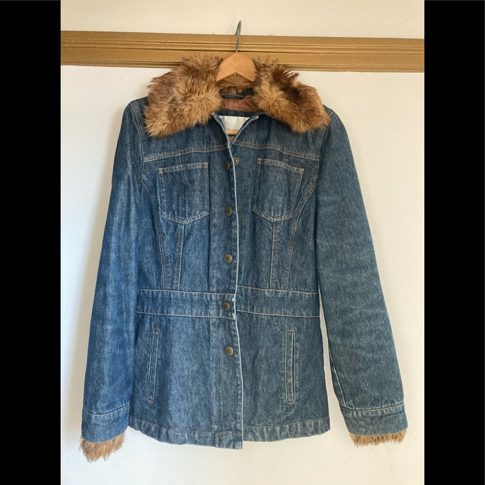 Nine West Quilted Lined Jean Jacket